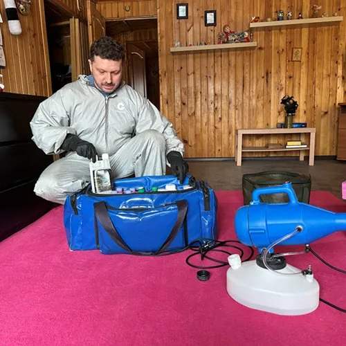 ФОТО Полное удаление ртути в помещениях в рабочем поселке Московской области Томилино