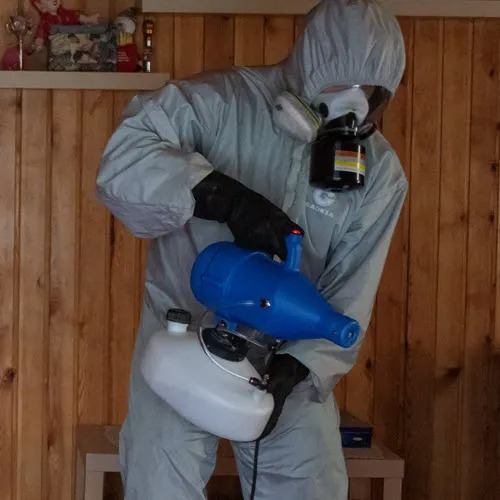 ФОТО Дезинфекция в рабочем поселке Московской области Томилино